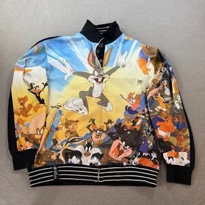 Lot 29 Looney Tunes Bugs Bunny Full Print Track Jacket Zip Up L